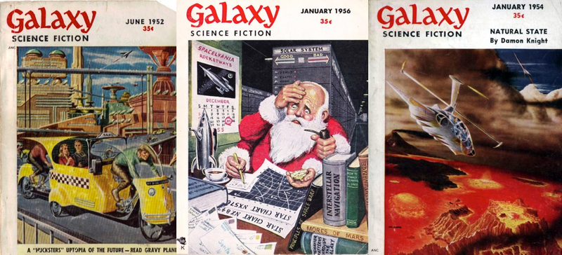 1950s covers from Galaxy magazine, now available for free at Archive.org